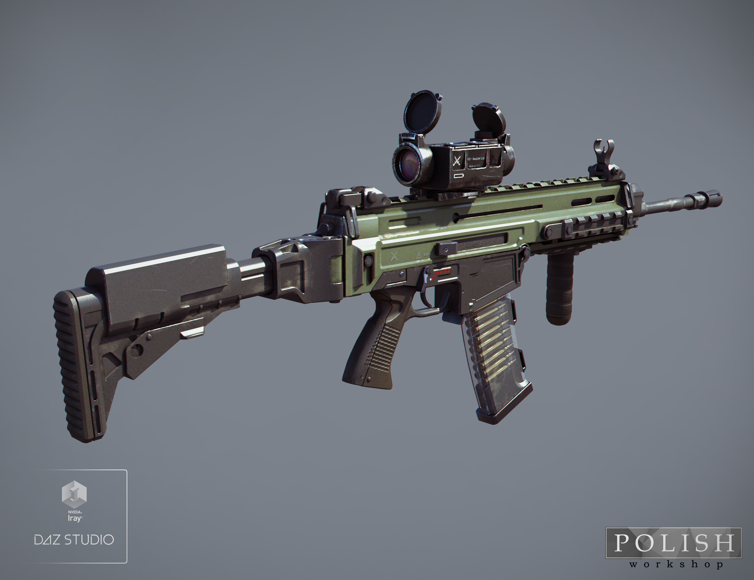 Urban Assault Rifle SK-307 by: Polish, 3D Models by Daz 3D