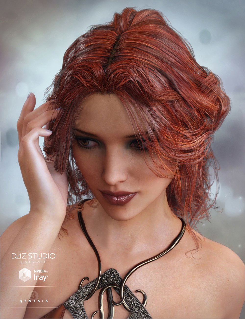 Galene Hair for Genesis 3 Female(s) | Daz 3D