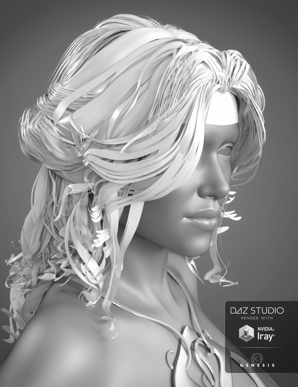 Galene Hair for Genesis 3 Female(s) | Daz 3D