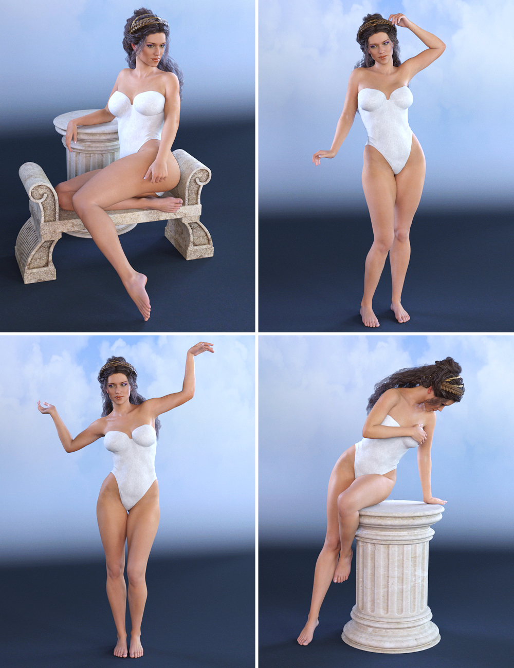 Greek Goddess Poses for Olympia 7 by: ironman13, 3D Models by Daz 3D