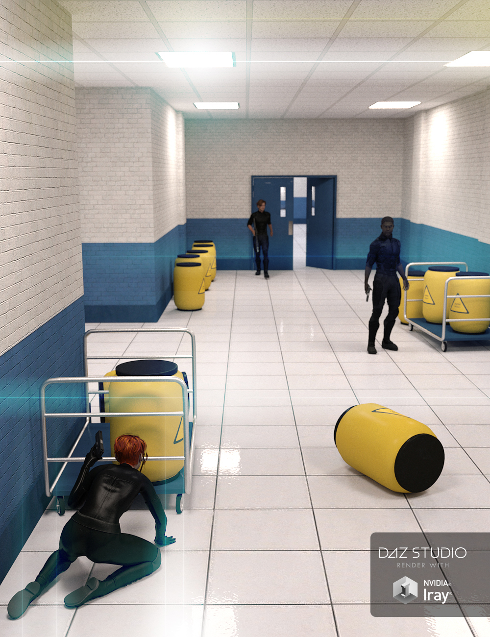 Commercial Hallway by: , 3D Models by Daz 3D