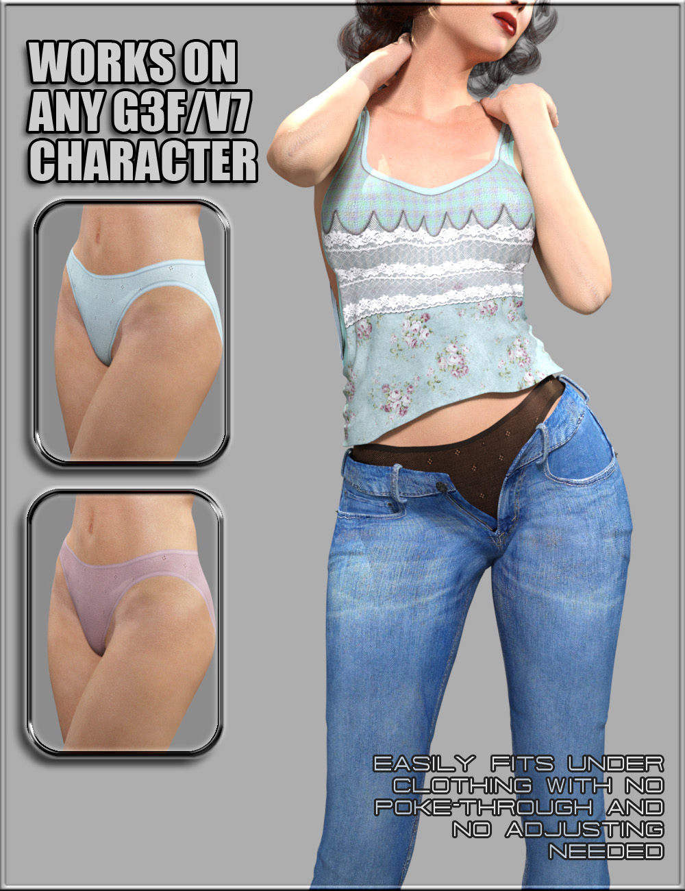 Sexy Skinz - Panties for Genesis 3 Female(s) by: vyktohria, 3D Models by Daz 3D