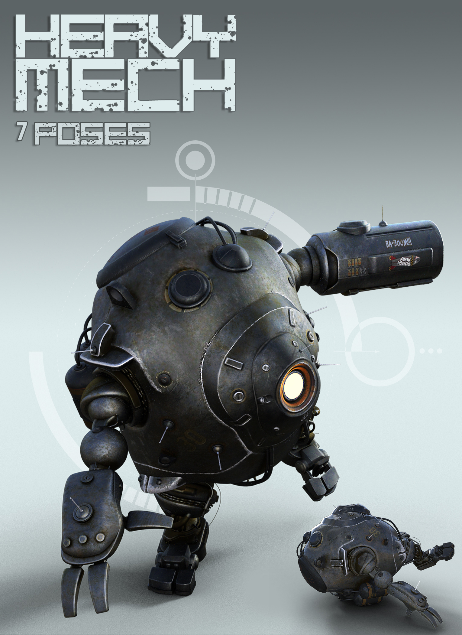 Heavy Mech by: The AntFarm, 3D Models by Daz 3D