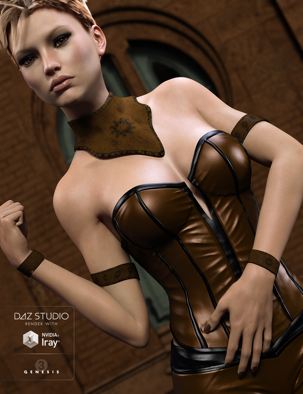 Fantasy Collar Set for Genesis 3 Female(s) by: JGreenlees, 3D Models by Daz 3D