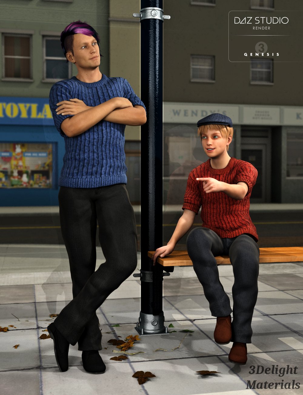 Chunky Knit Sweater Outfit for Genesis 3 Male(s) Chunky Knit Sweater Outfit for Genesis 3 Male(s) by: Inkara, 3D Models by Daz 3D