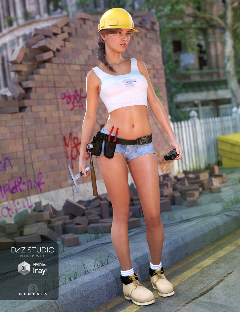 Tool Girl for Genesis 3 Female(s) by: Anna BenjaminBarbara Brundon, 3D Models by Daz 3D