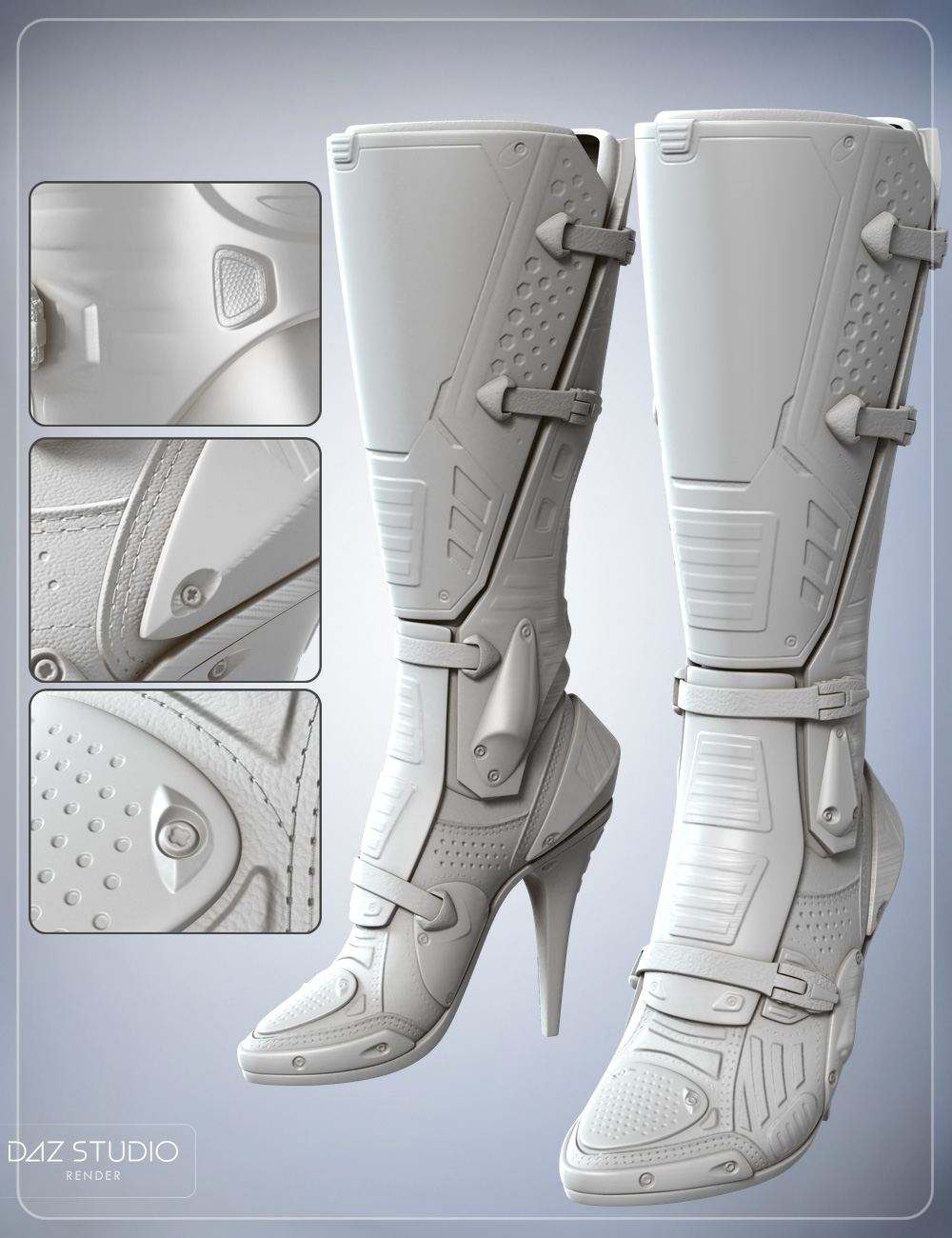 Sci Fi Boots for Genesis 3 Female(s) | Daz 3D