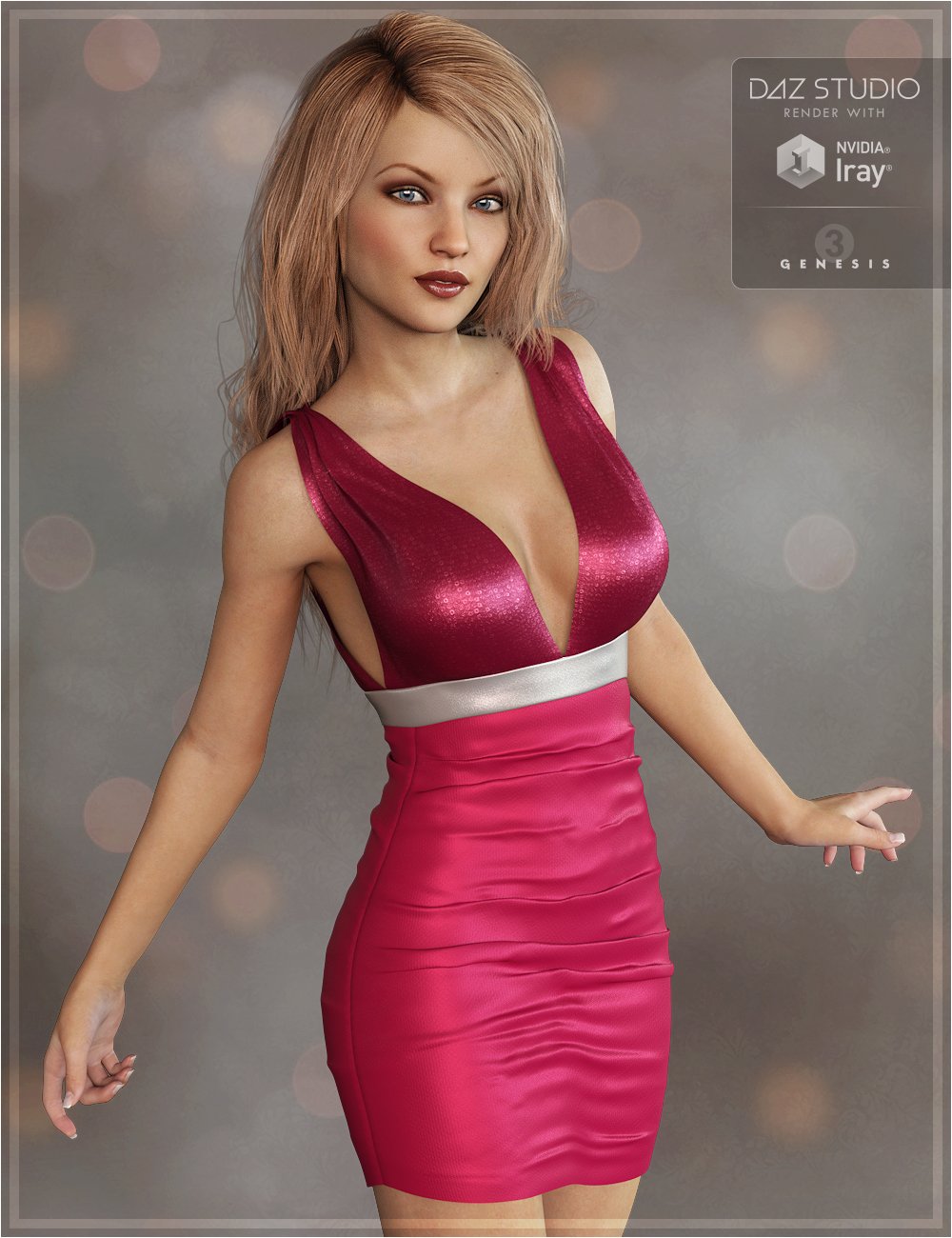Club Dress for Genesis 3 Female(s) by: OziChick, 3D Models by Daz 3D