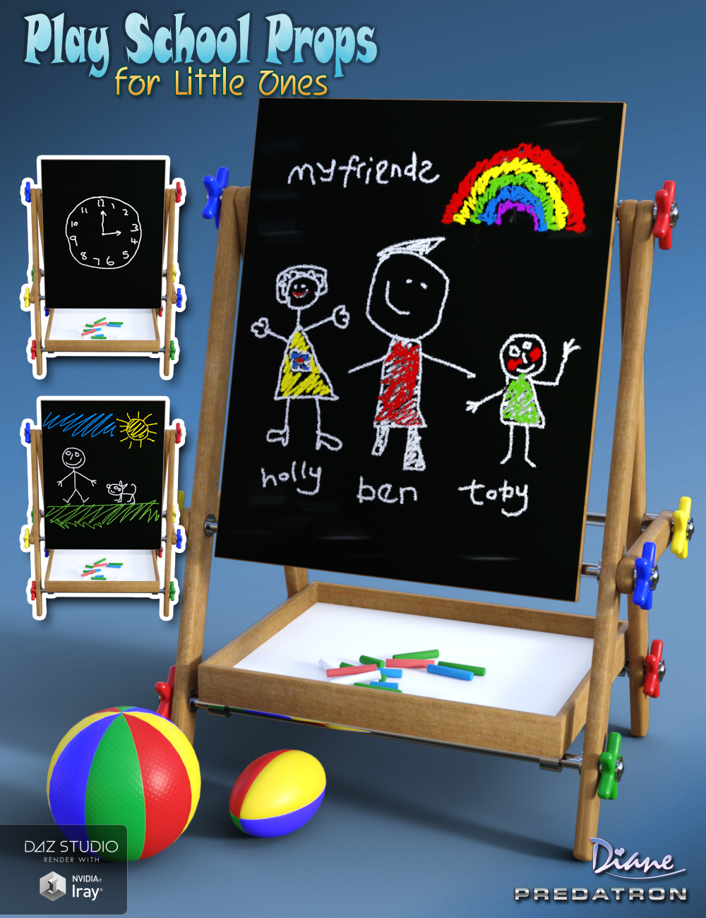 Play School Props for Little Ones by: DianePredatron, 3D Models by Daz 3D