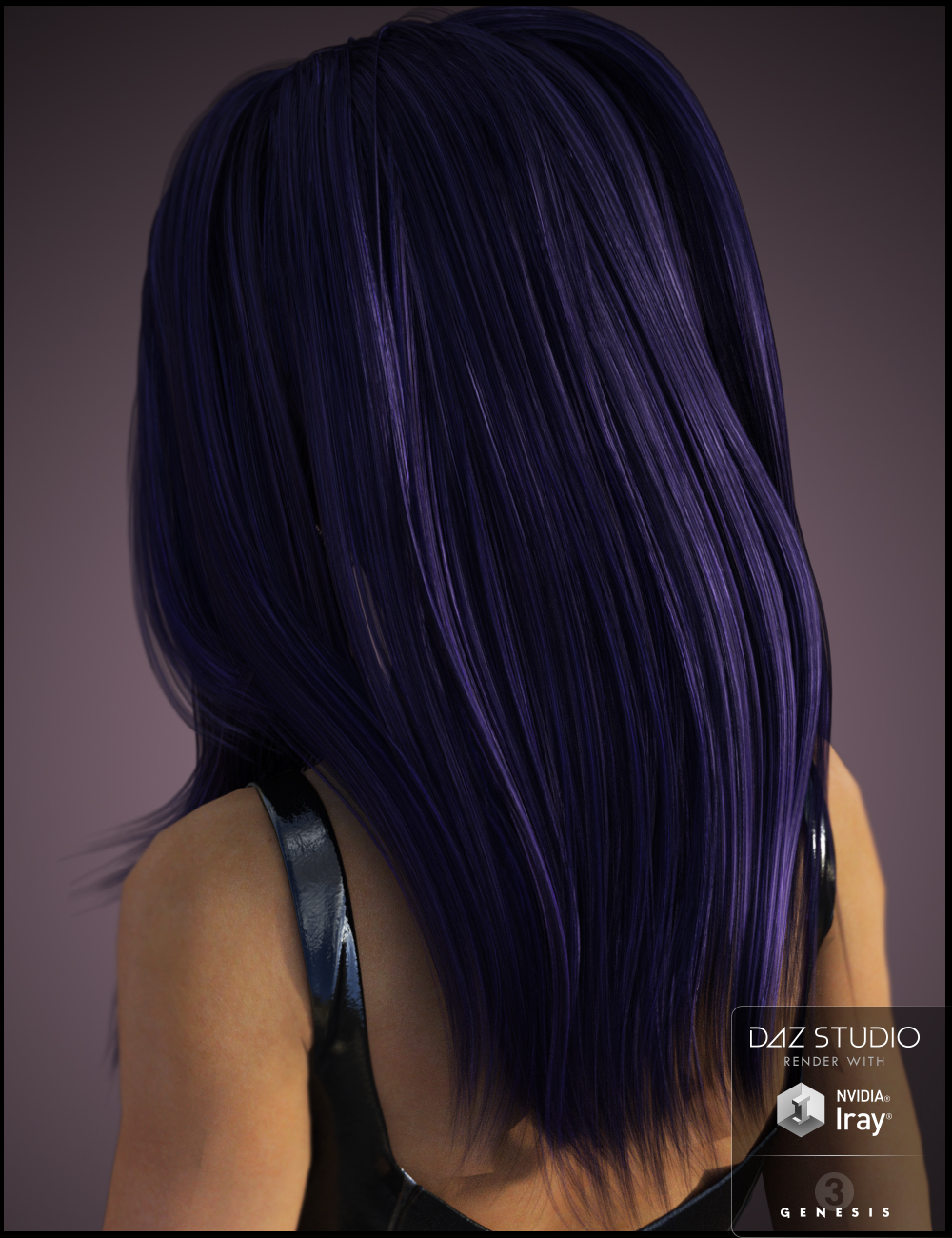 Bardot Hair for Genesis 3 Female(s) by: Nikisatez, 3D Models by Daz 3D