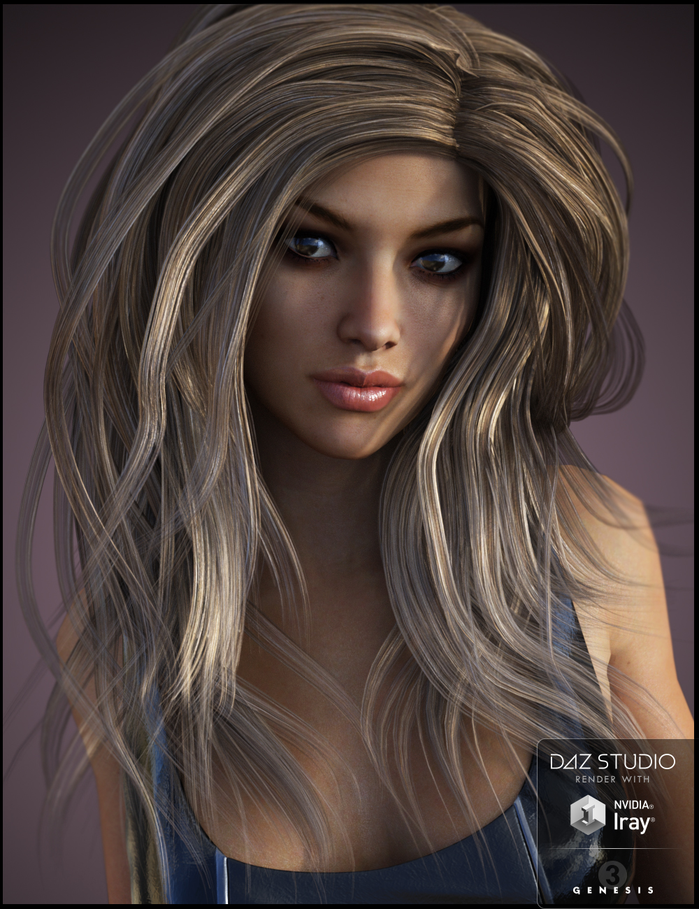 Bardot Hair for Genesis 3 Female(s) by: Nikisatez, 3D Models by Daz 3D