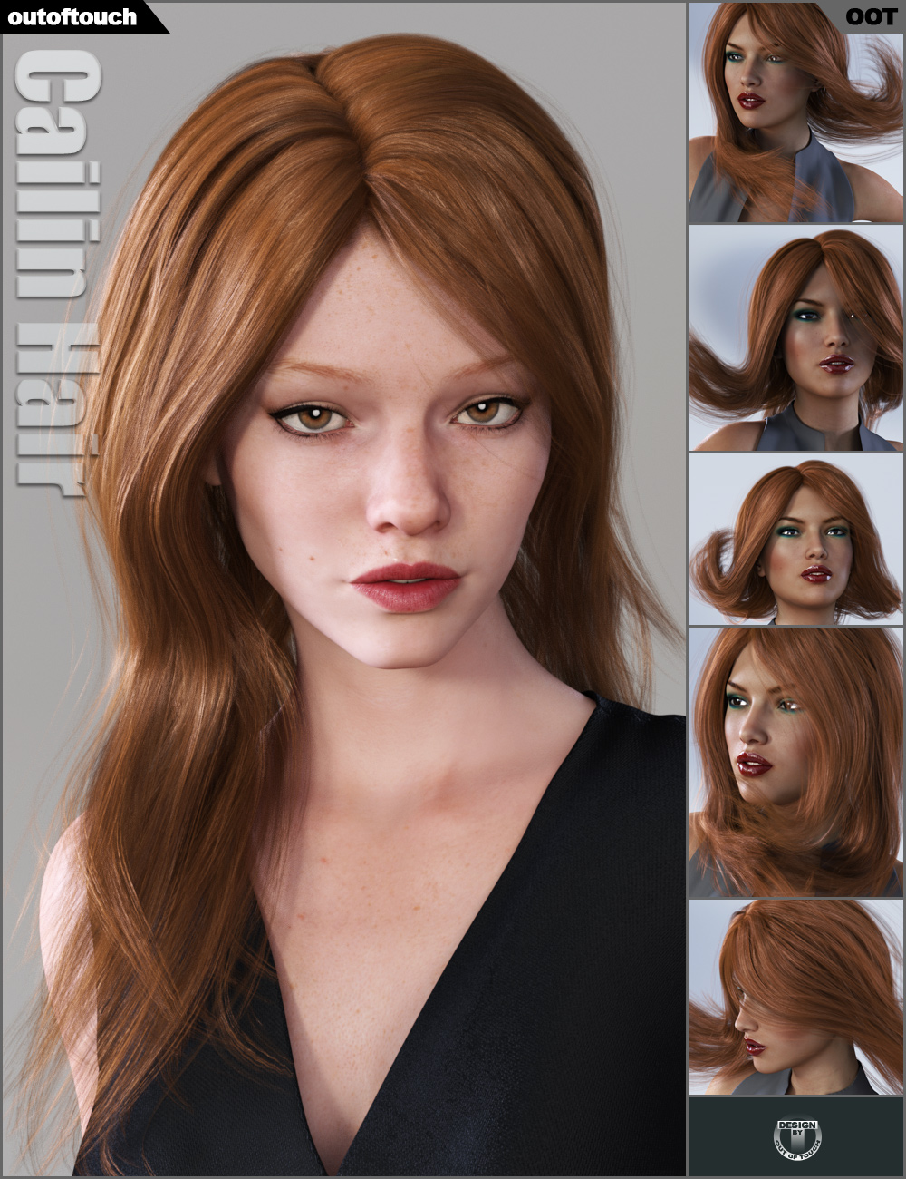 Cailin Hair by: outoftouch, 3D Models by Daz 3D
