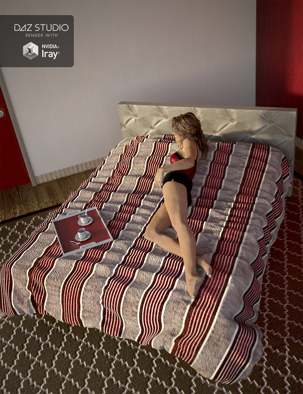 Day in Bed by: ForbiddenWhispers, 3D Models by Daz 3D