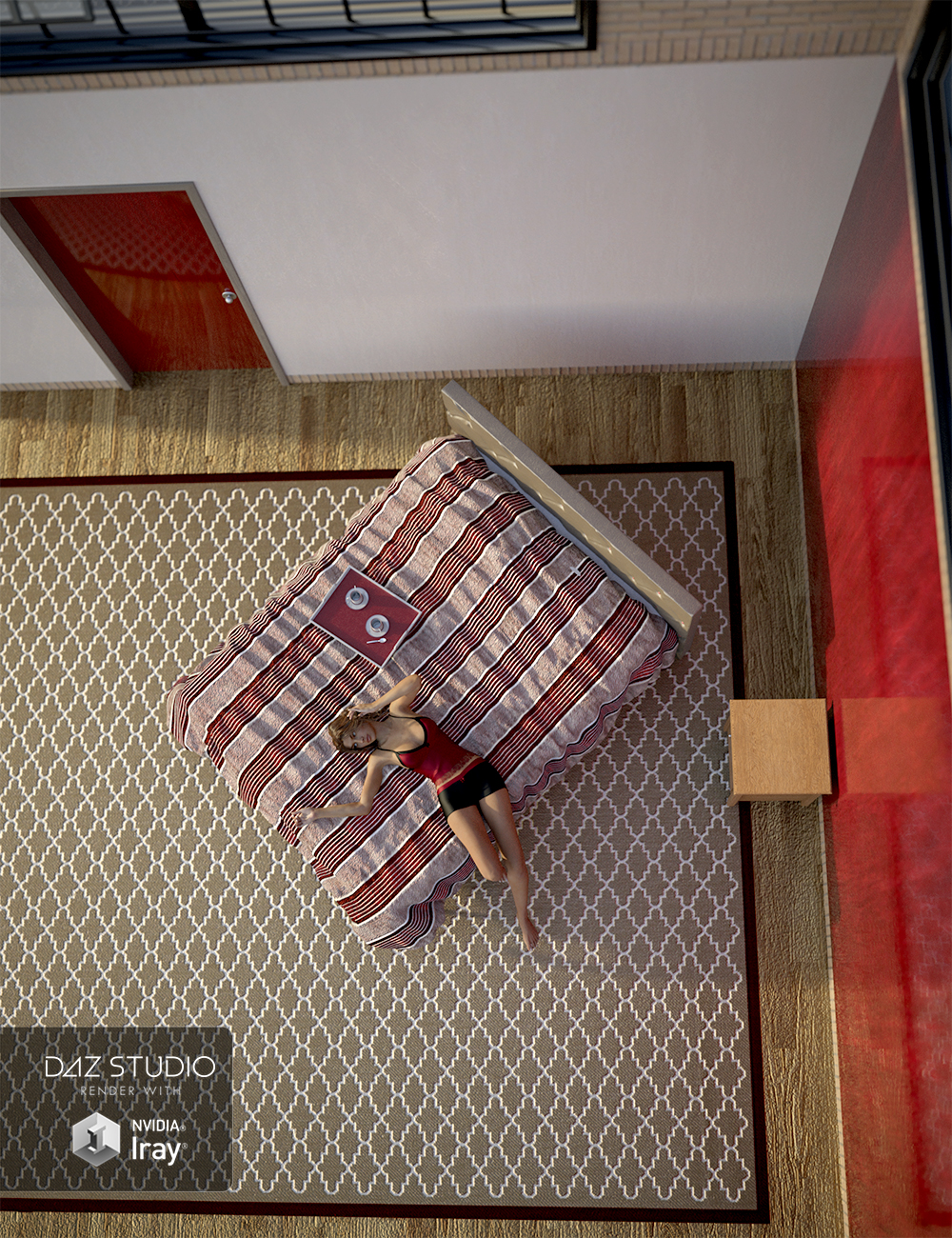 Day in Bed Day in Bed by: ForbiddenWhispers, 3D Models by Daz 3D