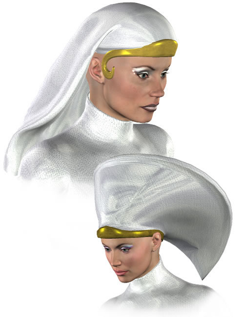 The Dress Headpiece for Victoria 3.0 by: Lourdes, 3D Models by Daz 3D