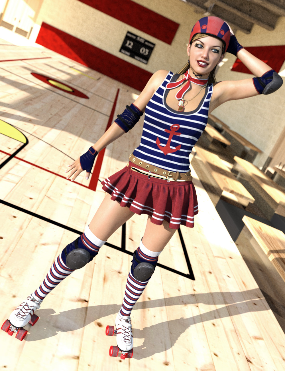 Roller Derby for Genesis 3 Female(s) by: Luthbellina, 3D Models by Daz 3D