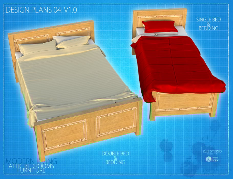 Modern Living Attic Bedroom Furniture Modern Living Attic Bedroom Furniture by: David BrinnenForbiddenWhispers, 3D Models by Daz 3D