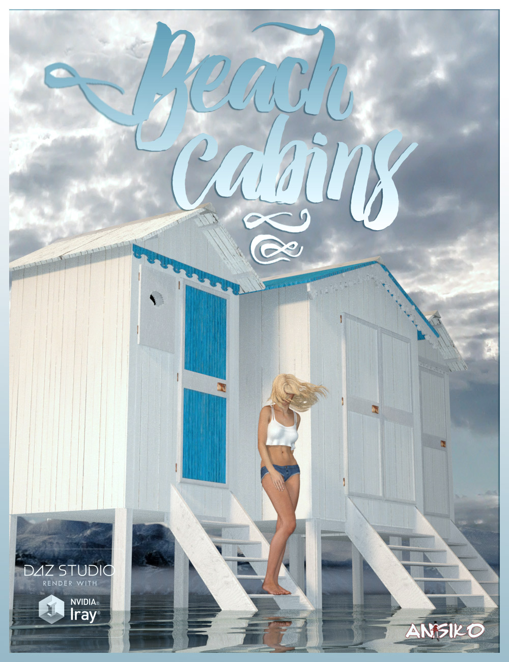 Beach Cabins by: Ansiko, 3D Models by Daz 3D