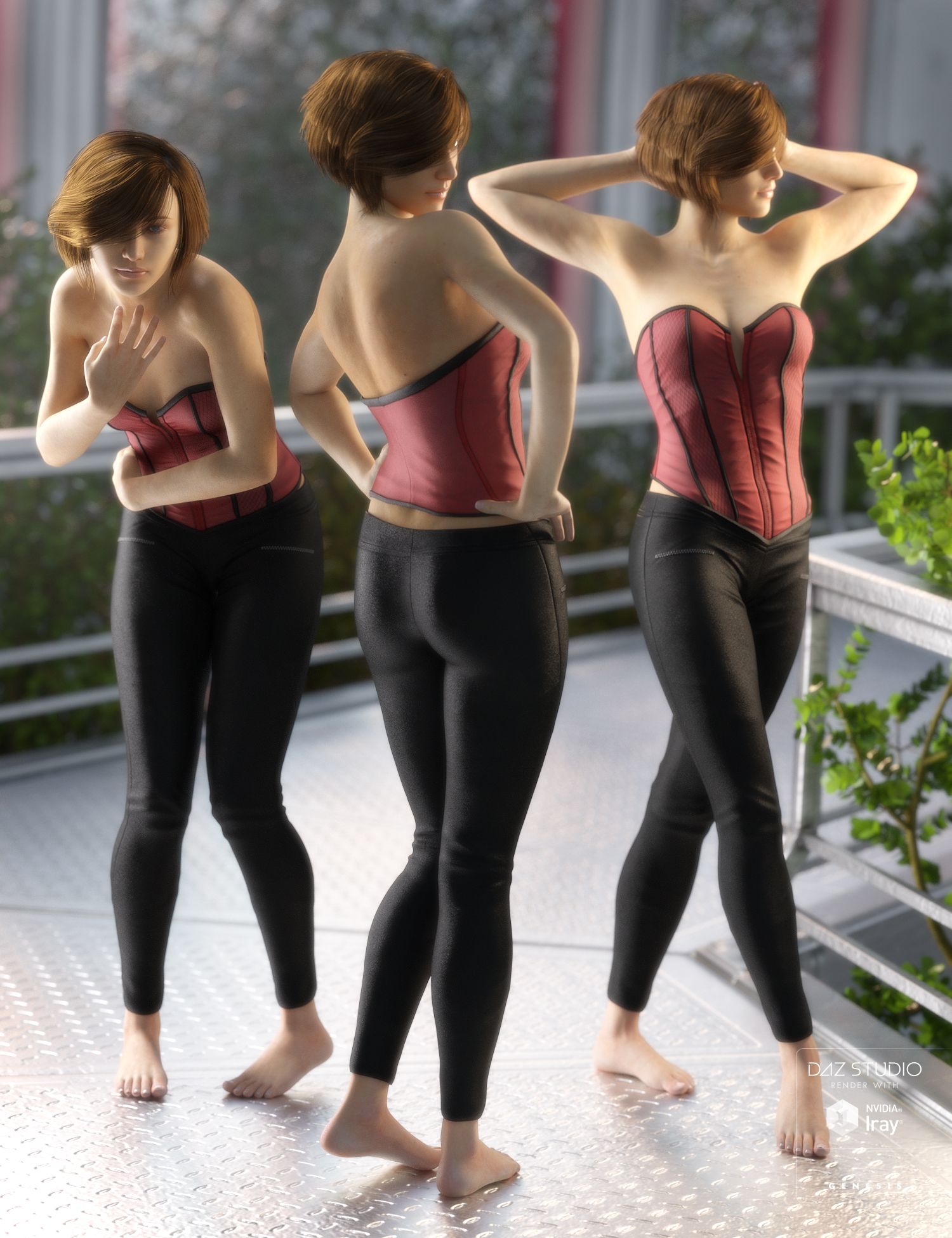 Classic Pin-Up Standing Poses for Genesis 3 Female(s) by: FeralFey, 3D Models by Daz 3D