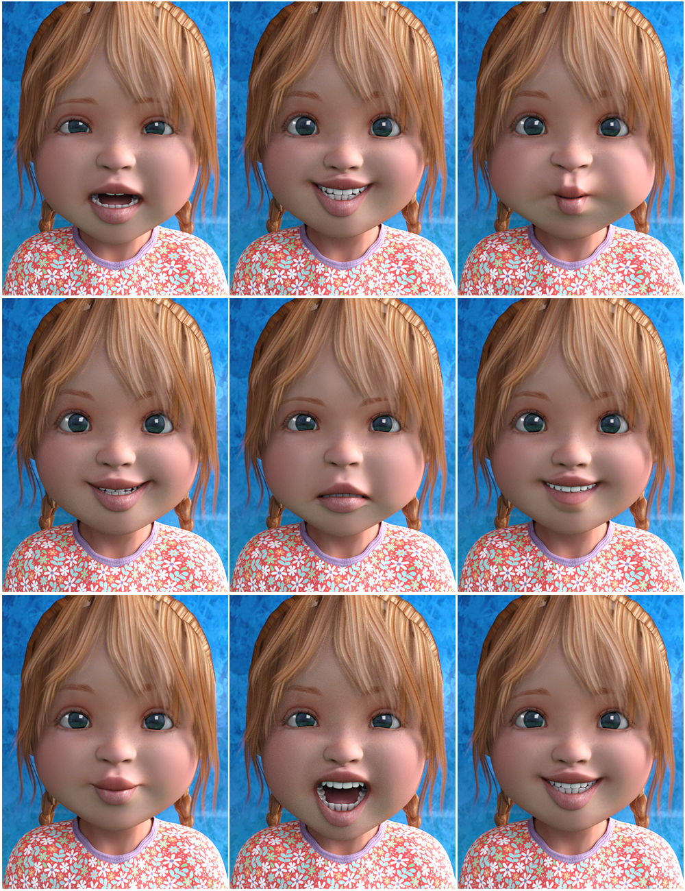 Expressions for Little Ones by: Diane, 3D Models by Daz 3D