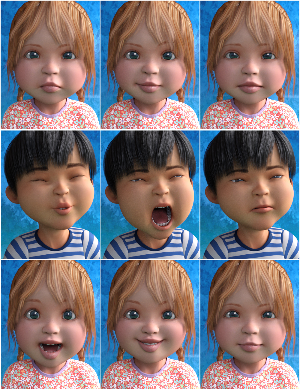 Expressions for Little Ones Expressions for Little Ones by: Diane, 3D Models by Daz 3D