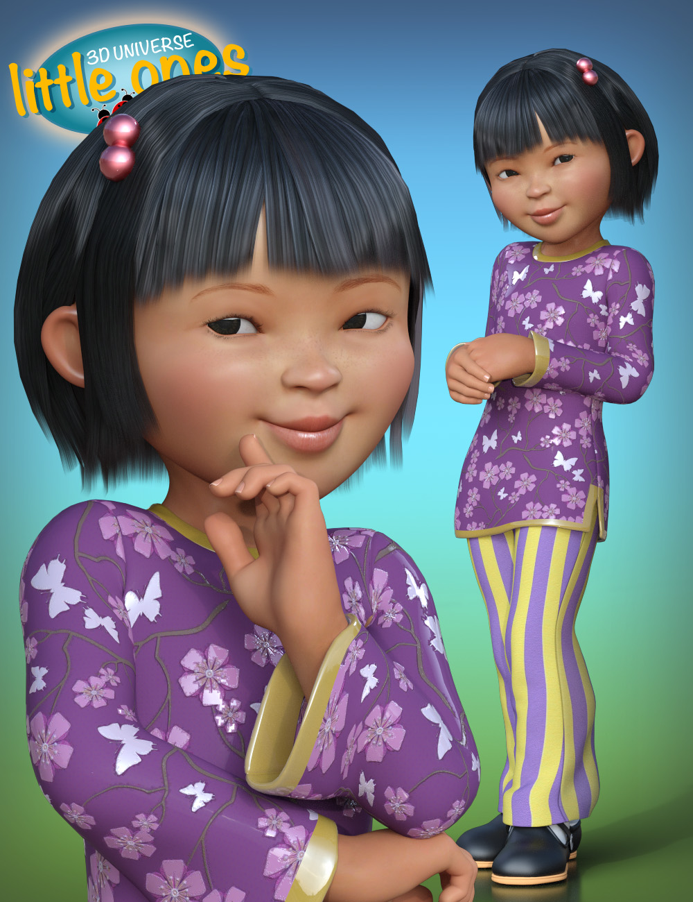 Little Ones (Asian Female) for Genesis 3 Female by: 3D Universe, 3D Models by Daz 3D