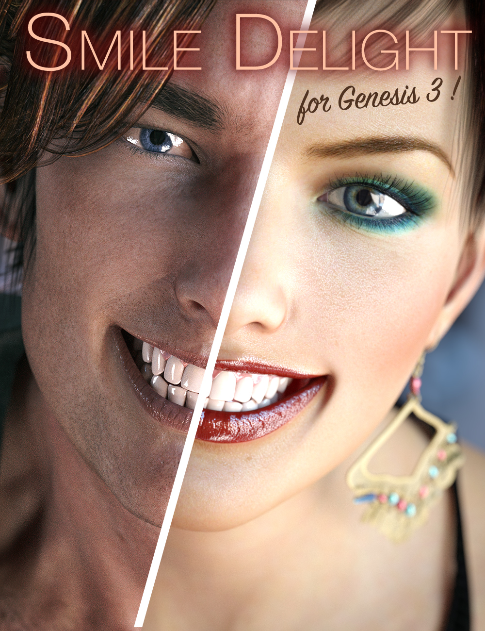 Smile Delight for Genesis 3 Bundle by: Cake One, 3D Models by Daz 3D