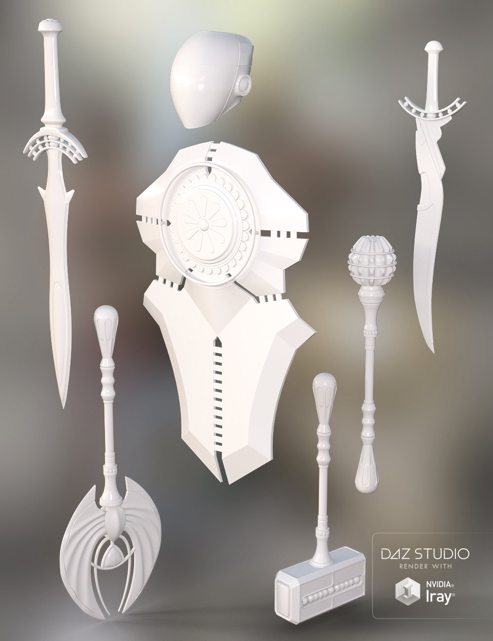 Atlantida Weapons by: petipet, 3D Models by Daz 3D