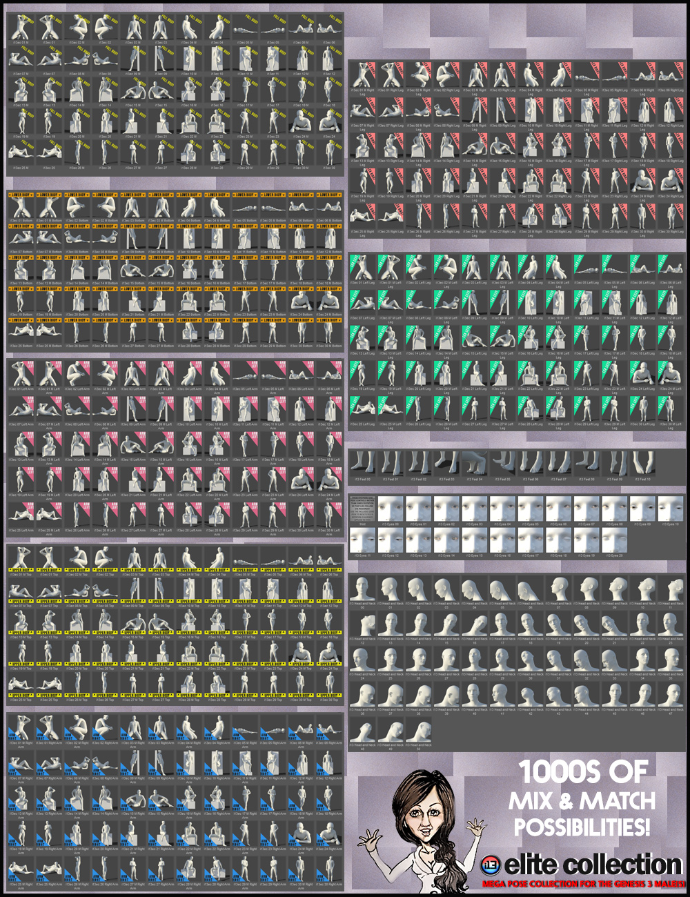i13 Elite Collection Poses for the Genesis 3 Male(s) i13 Elite Collection Poses for the Genesis 3 Male(s) by: ironman13, 3D Models by Daz 3D