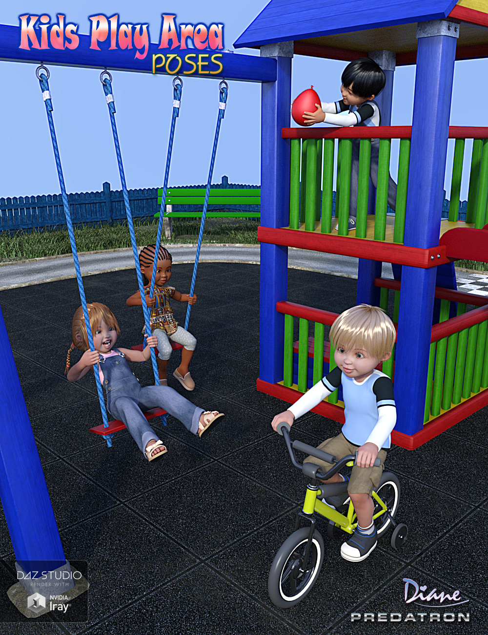 Kids Play Area Poses for Little Ones by: Diane, 3D Models by Daz 3D