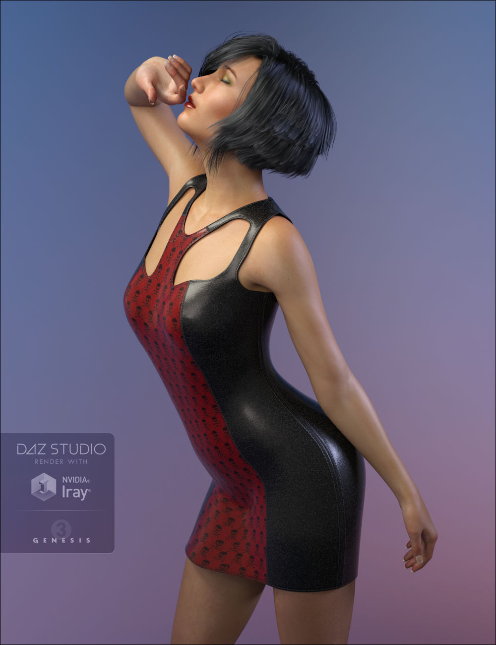 Wicked Party Dress by: Xena, 3D Models by Daz 3D