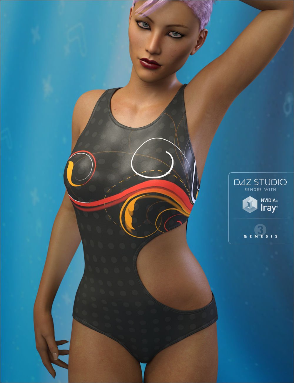 WT21 Wicked Strappy Swimsuit Textures by: Xena, 3D Models by Daz 3D