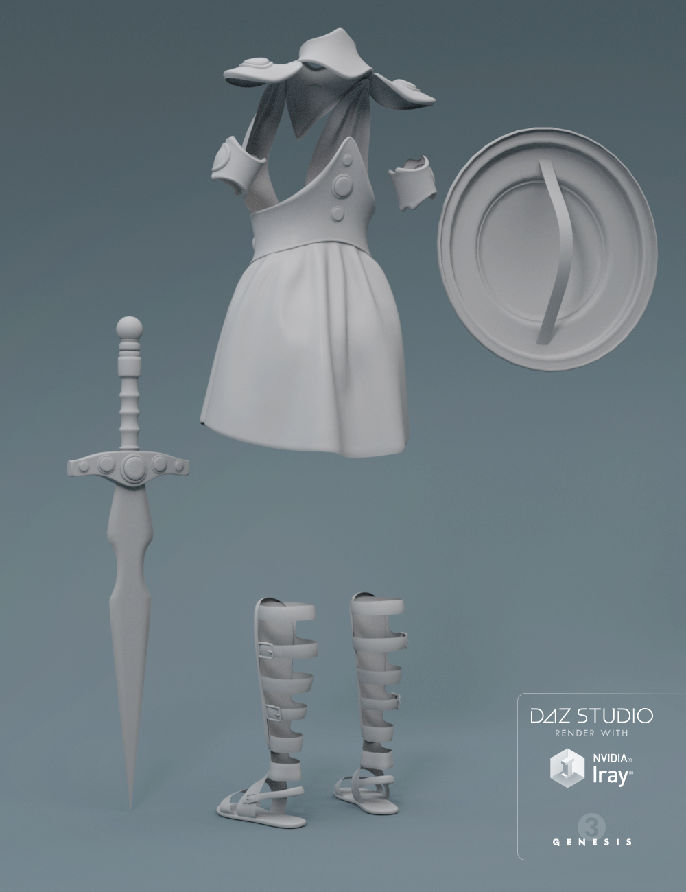 Gladiator Goddess for Genesis 3 Female(s) by: NikisatezSarsa, 3D Models by Daz 3D
