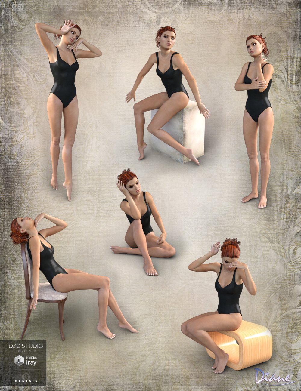 Romantique Poses, Expressions & Backgrounds for Genesis 3 Female(s) Romantique Poses, Expressions & Backgrounds for Genesis 3 Female(s) by: Diane, 3D Models by Daz 3D