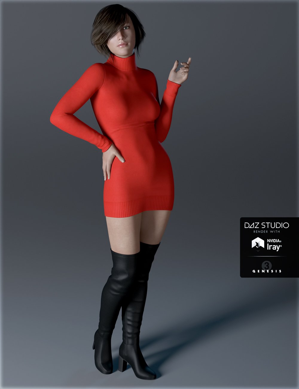 Sweater Dress For Genesis 3 Females Daz 3d