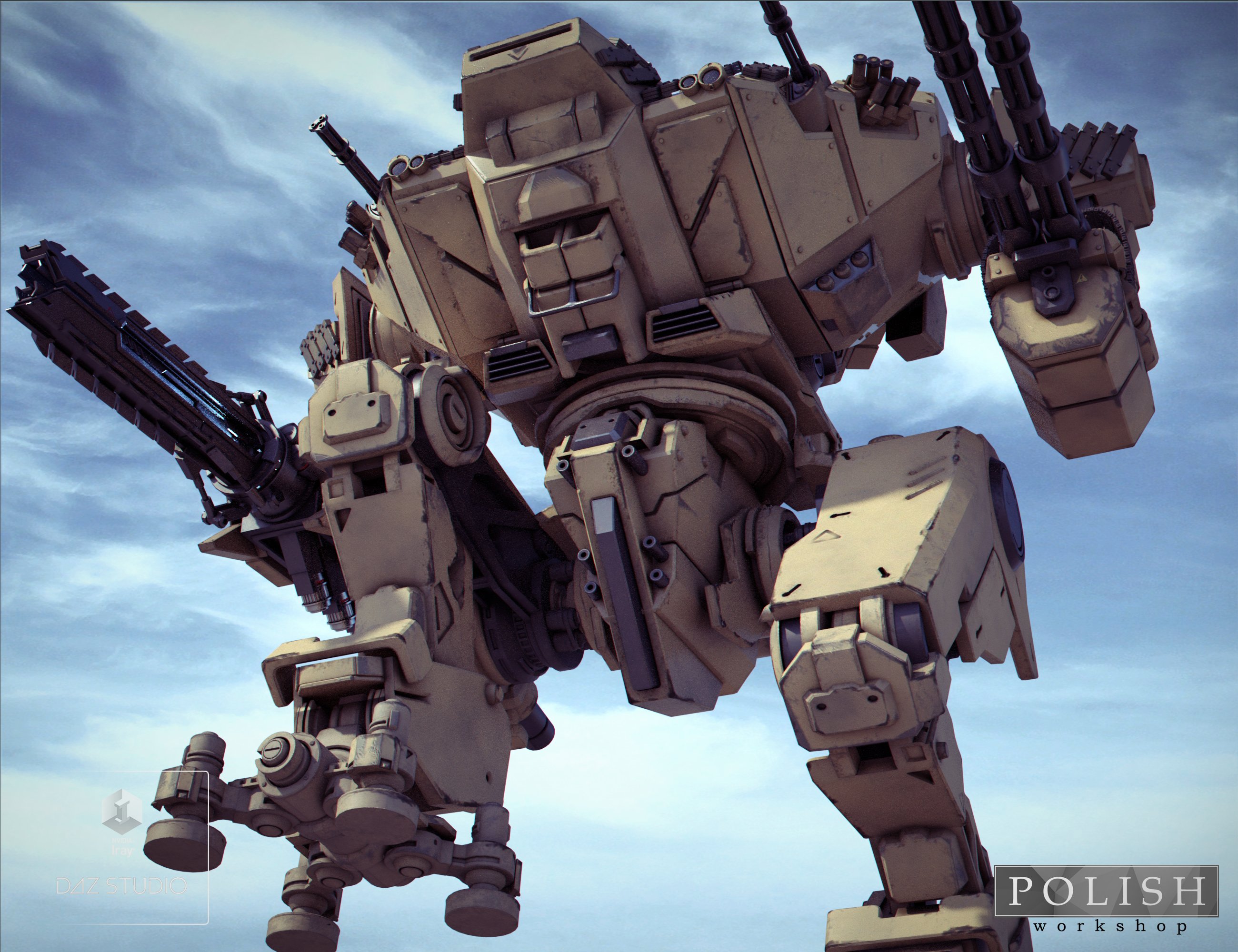 Heavy Assault Mech Zeus M1 Daz 3d