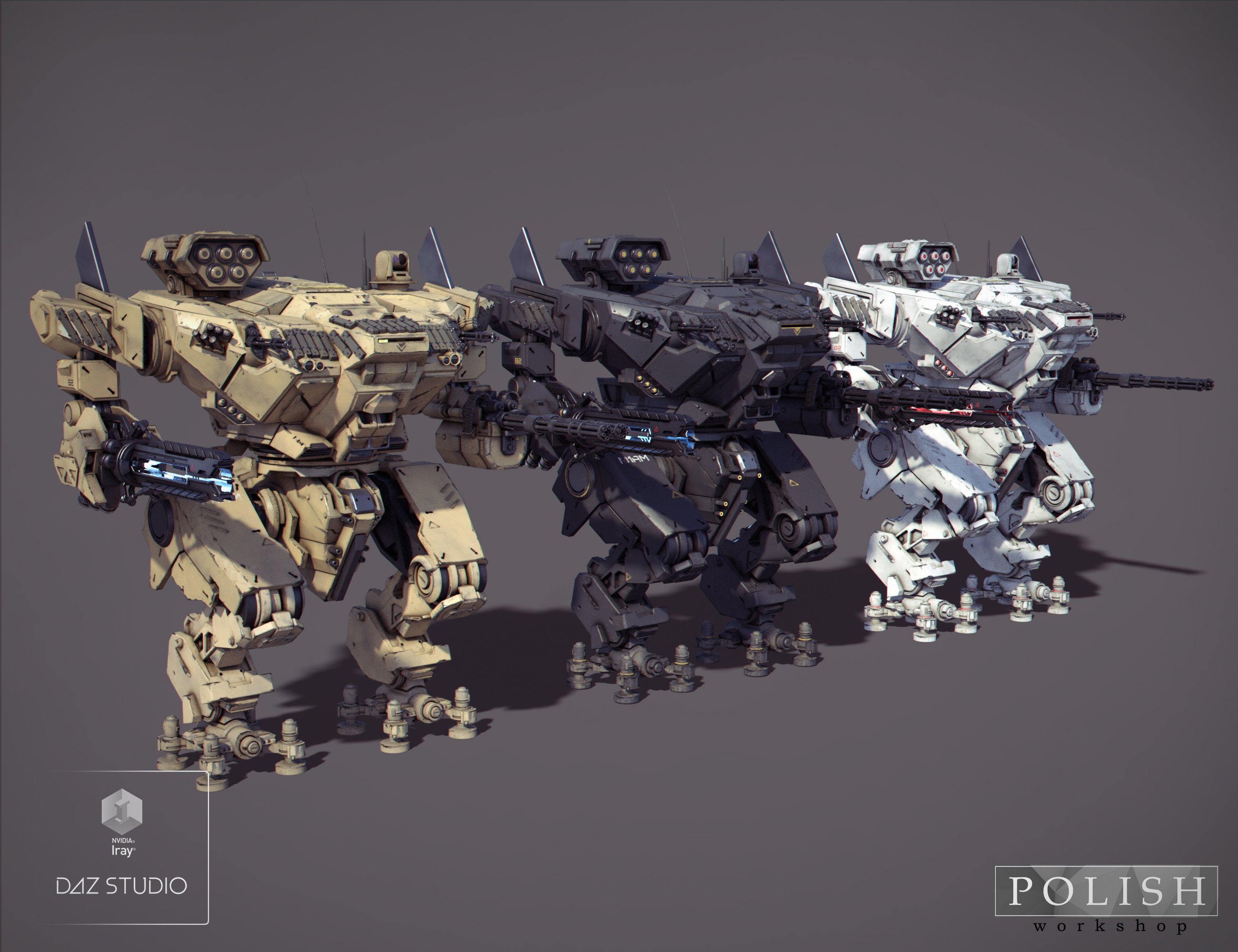 Heavy Assault Mech Zeus M1 Daz 3d