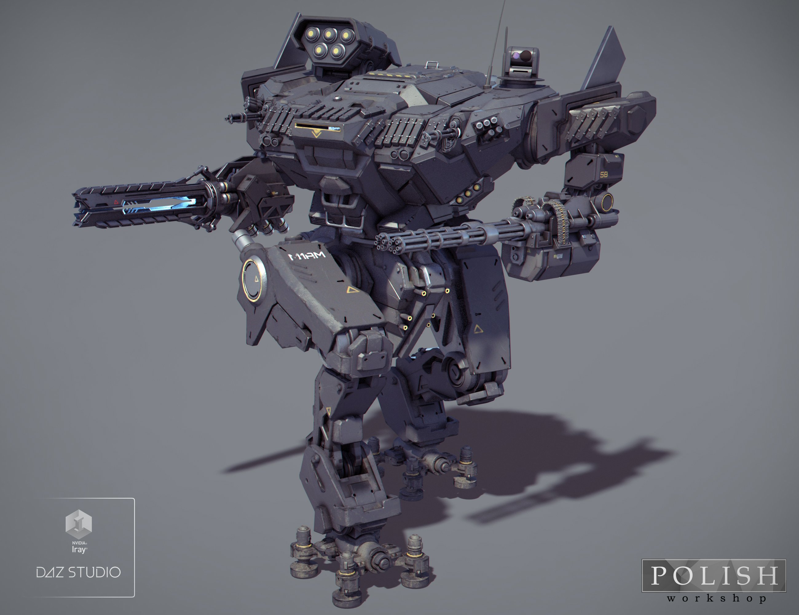 Heavy Assault Mech Zeus M1 Daz 3d