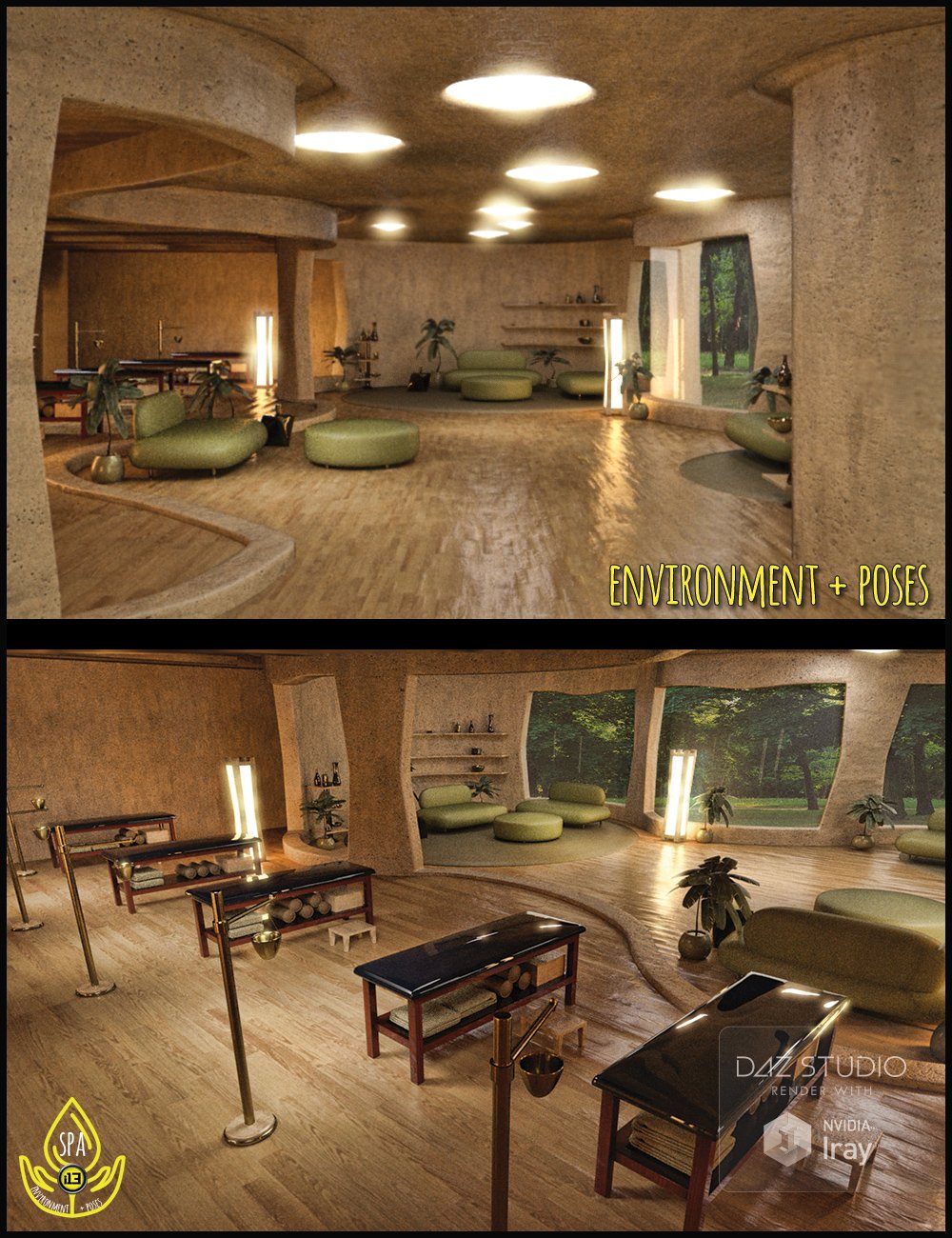 i13 Spa and Lounge Environment with Poses by: ironman13, 3D Models by Daz 3D