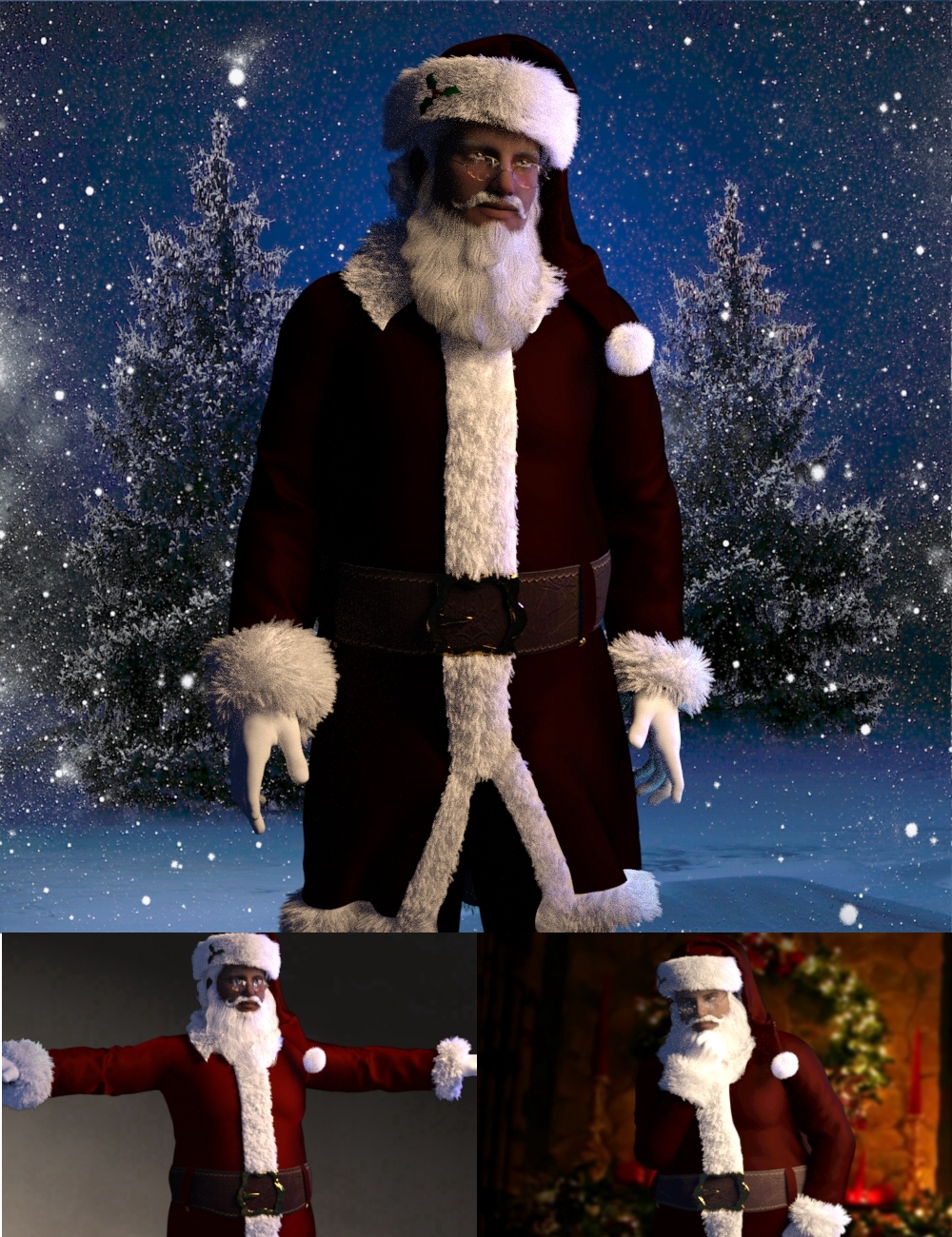 Santa Delux Suit by: Neftis3D, 3D Models by Daz 3D