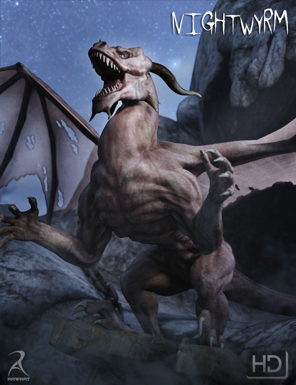 NightWyrm - The Vampire Dragon HD by: RawArt, 3D Models by Daz 3D