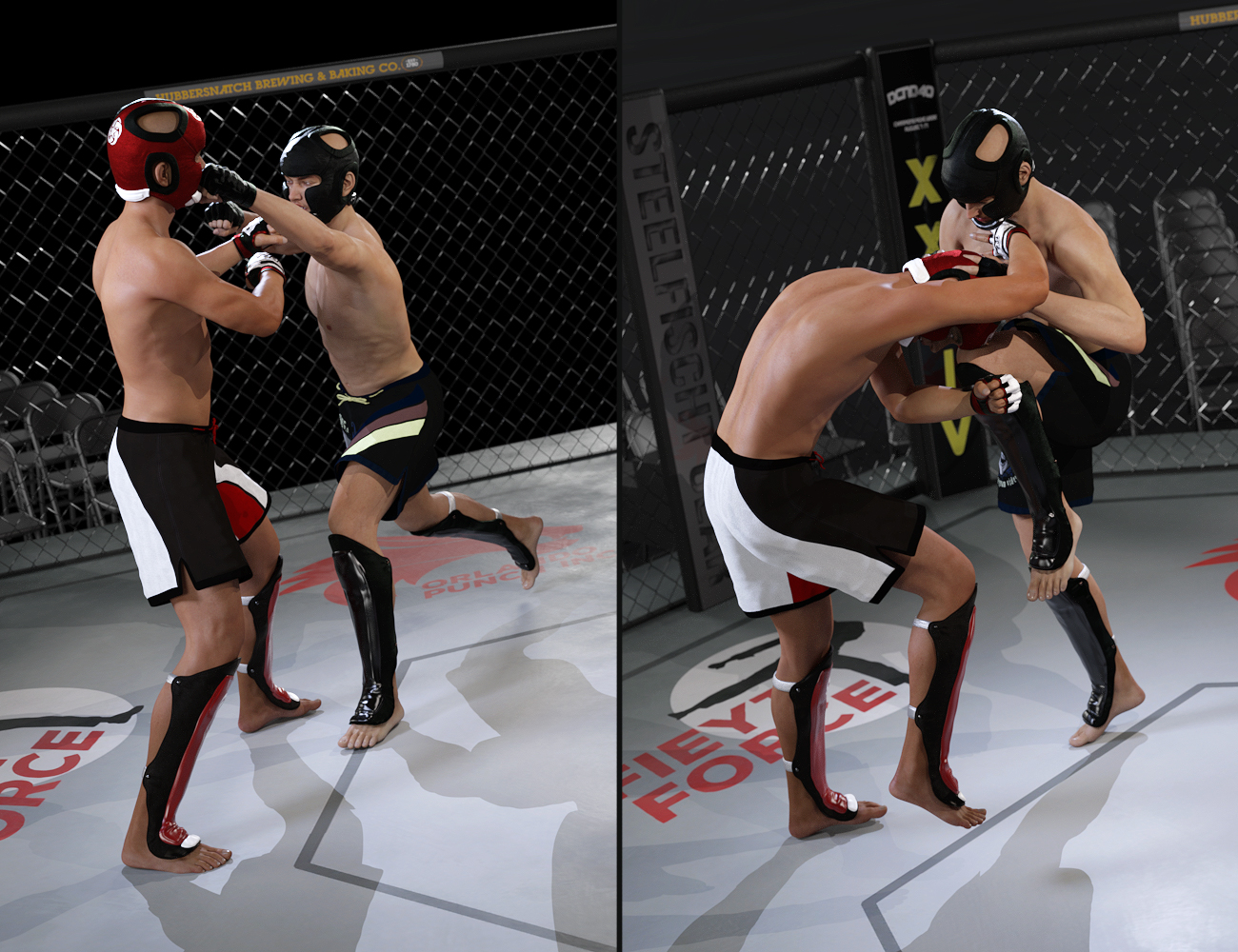 Fight League Poses by: Val3dart, 3D Models by Daz 3D