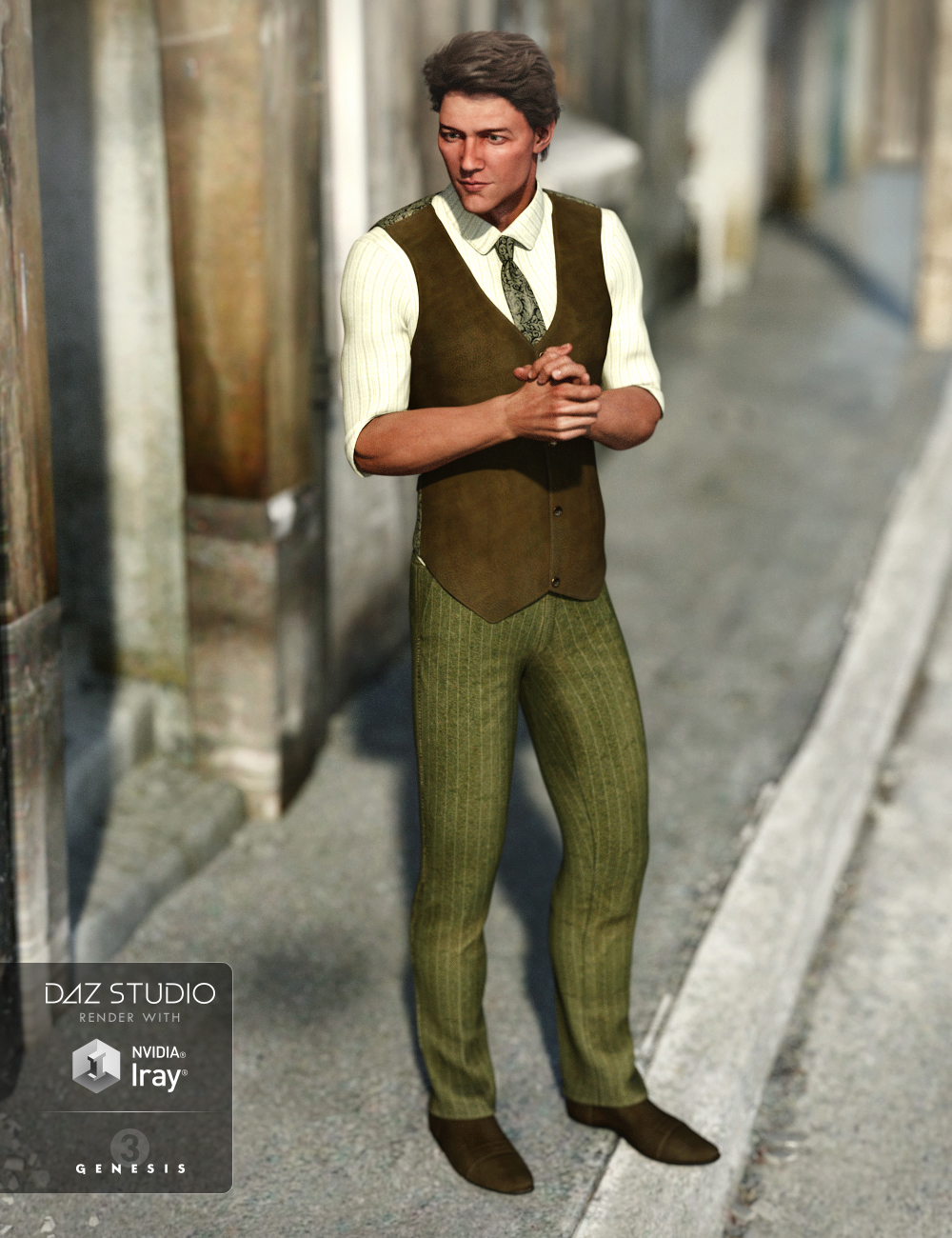 Sophisticate Outfit for Genesis 3 Male(s) by: NikisatezArien, 3D Models by Daz 3D