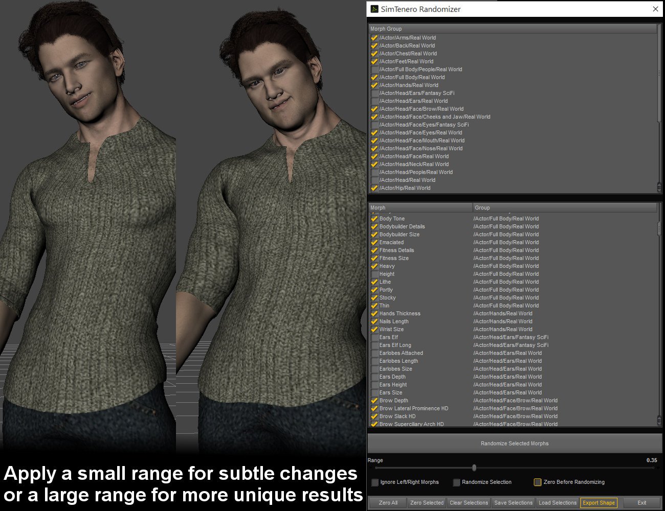 SimTenero Randomizer | Daz 3D