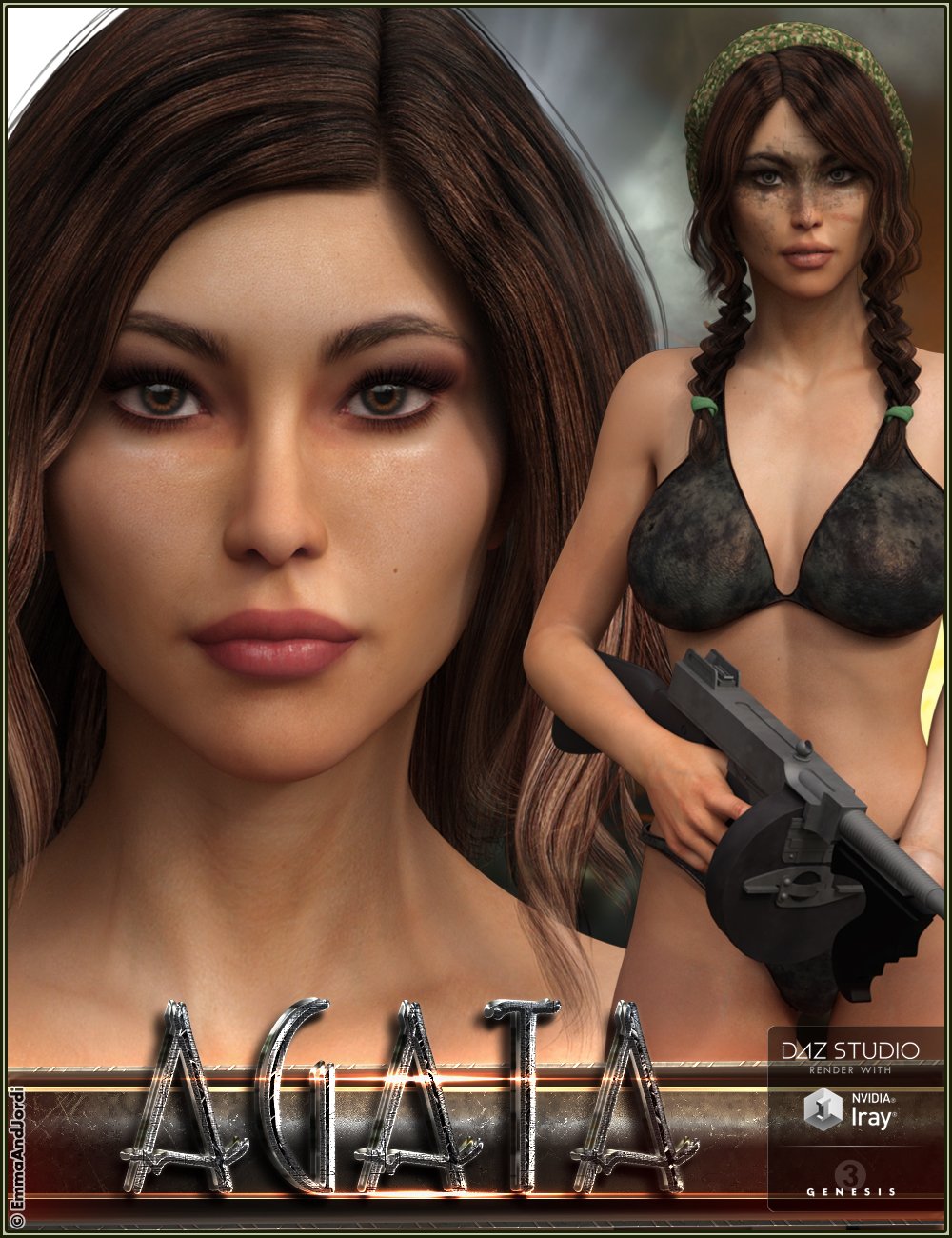 EJ Agata for Genesis 3 Female(s) by: , 3D Models by Daz 3D