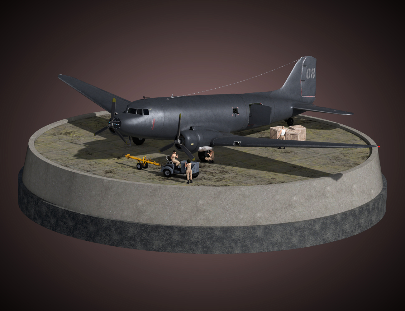 Douglas Cargo Plane by: Mely3D, 3D Models by Daz 3D