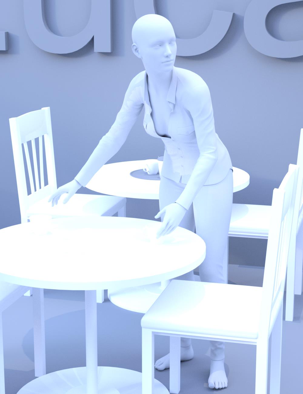 Cafe Luca Poses by: Elliandra, 3D Models by Daz 3D