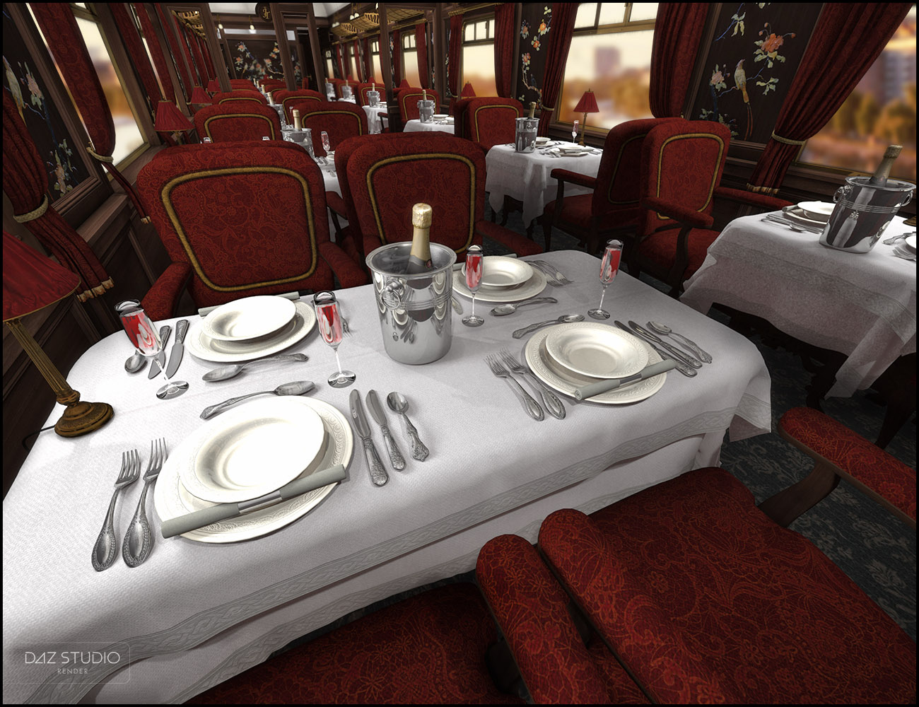 Dine on the Orient Dinner Service by: Jack Tomalin, 3D Models by Daz 3D