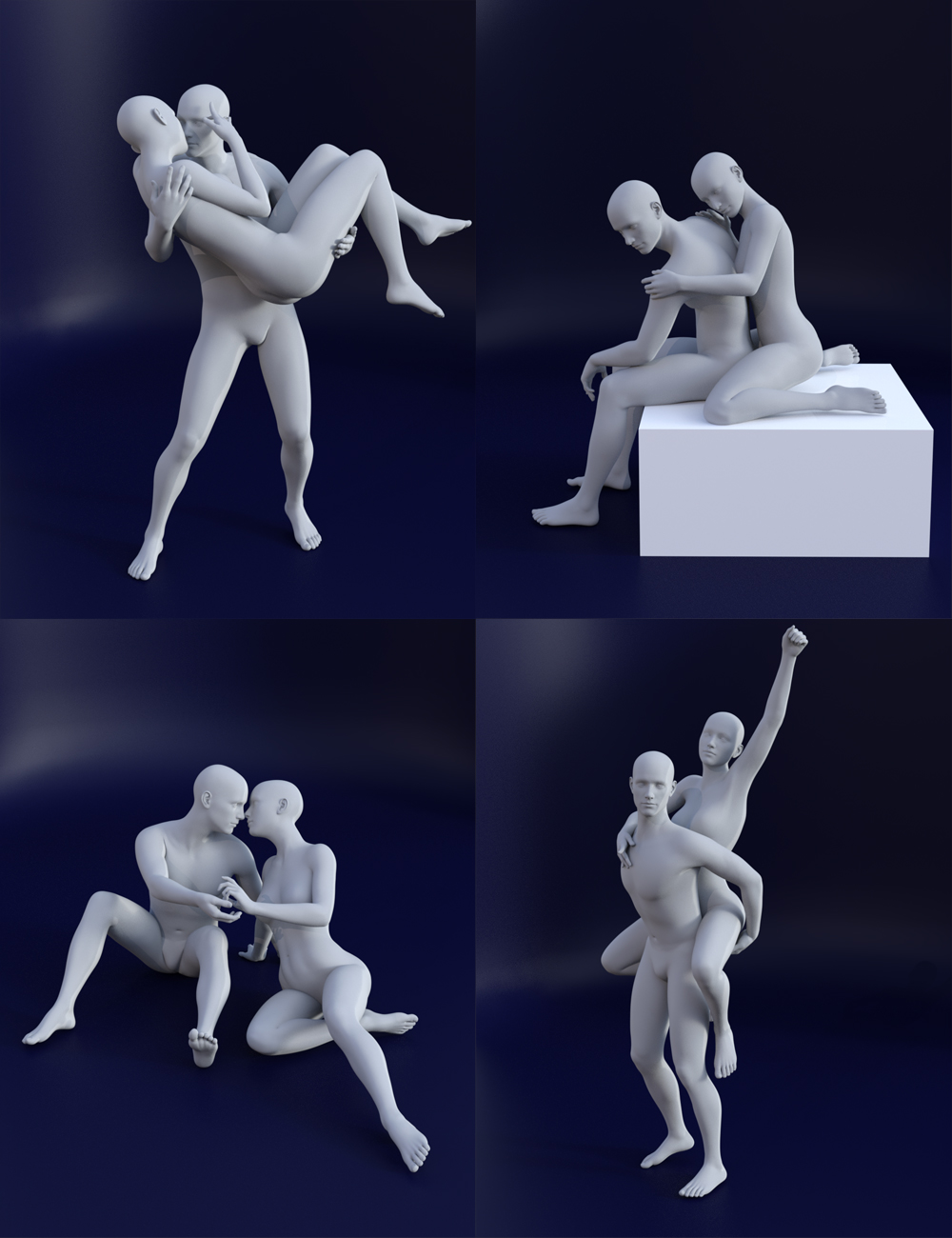 Our Moments Poses by: Muscleman, 3D Models by Daz 3D