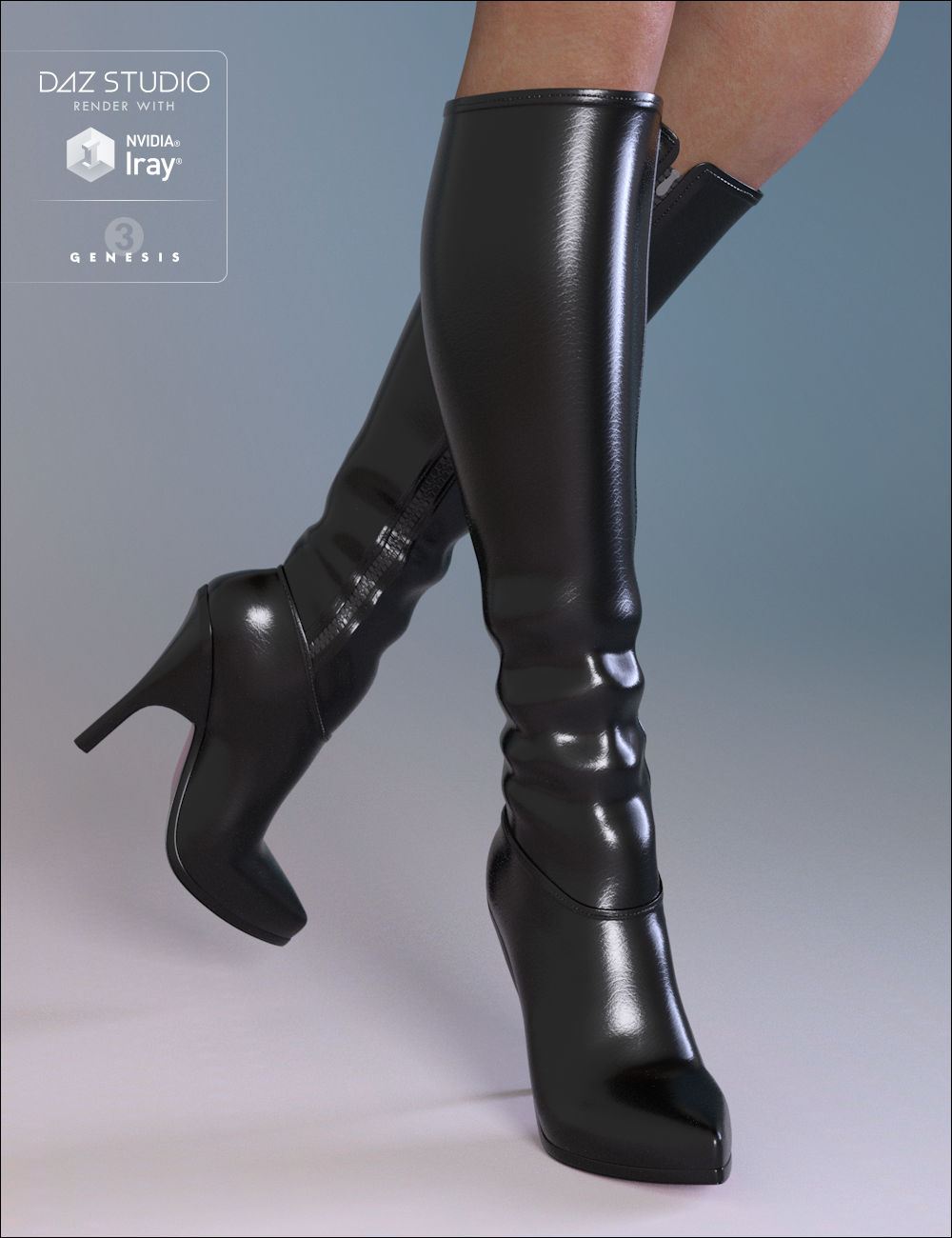 Wicked Knee High Boots for Genesis 3 Female(s) by: Xena, 3D Models by Daz 3D